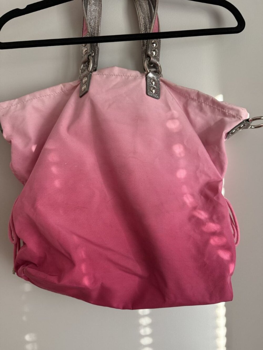 Coach Poppy Pink Ombre Storypatch XL Tote Bag Rhinestone 15 x 18 x 6 [jb] - Picture 4 of 9